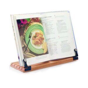 Cookbook Holder Acrylic Shield & Wood Base Clear Solutions